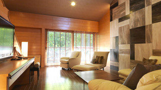 【露天風呂付コテージ】リビング＋ベッドルーム 禁煙