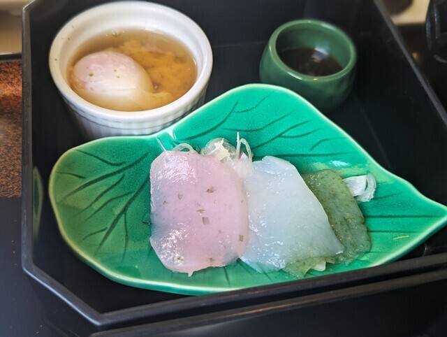 朝食 刺身こんにゃく一例 / 4