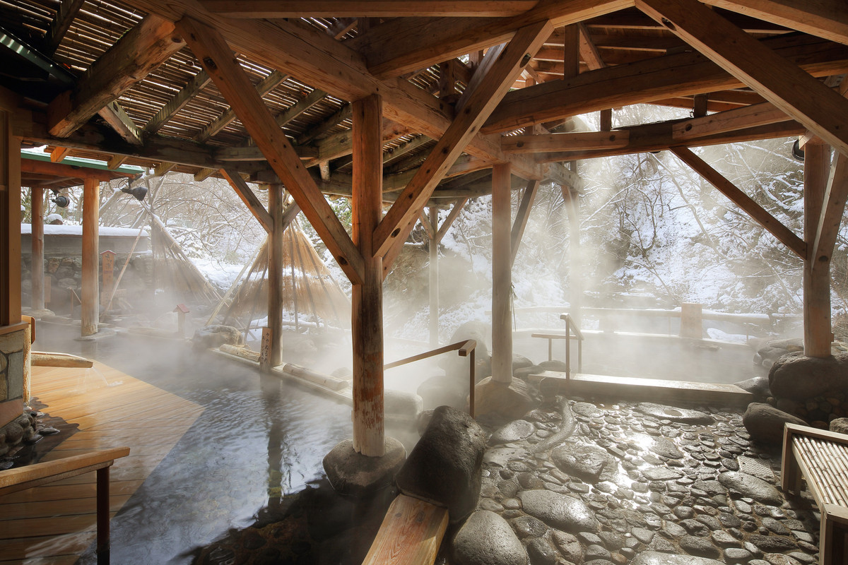 広瀬川源流露天風呂 冬のイメージ