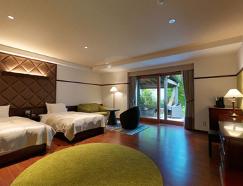 温泉に浸かって旅の疲れが癒せる「温泉露天風呂付きツイン」3690828