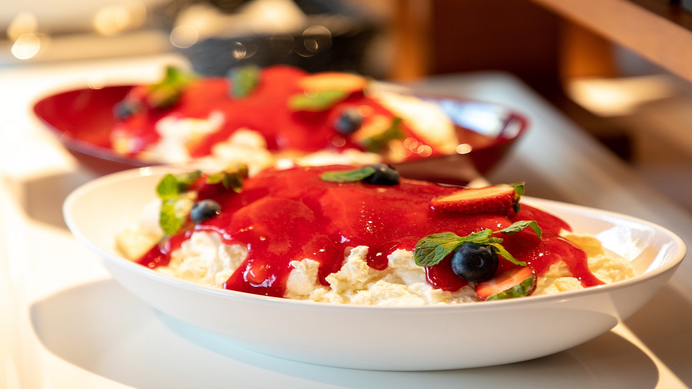 朝食　フロマージュブランのムース