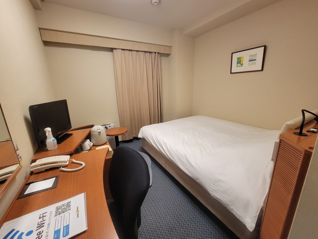 ダブルベットが置かれた客室