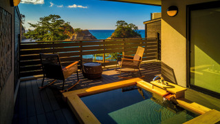 [瑪瑙] 温泉露天風呂付客室 夕日百選の堂ヶ島と駿河湾を一望 禁煙