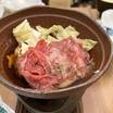 フェアは信州牛のすき焼き。なかなか良い牛肉を使っていました。