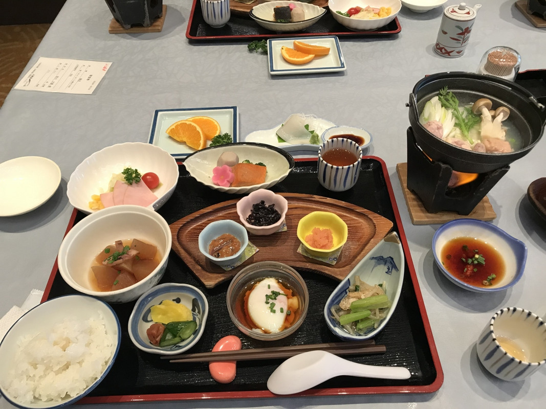 二日目は和定食の朝食　　一日目はバイキングだった。