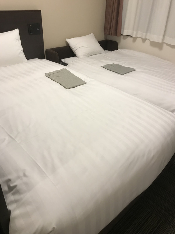 ソファーベットをセットしてもらった部屋