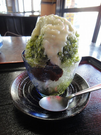 「さのや 今川焼店」料理 637376 抹茶小豆ミルク氷　ちいさめ　340えん