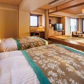 木更津温泉 龍宮城スパ・ホテル三日月 富士見亭（千葉県 リゾートホテル）：貴賓室はなんと100平米の広さ。10畳和室に次の間、さらにベッドルームがあり、6名まで滞在できる。 / 2