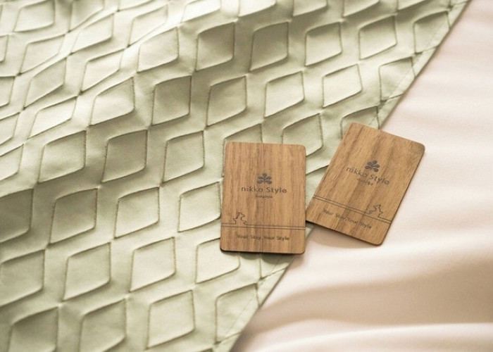 木製のカードキーなど、アメニティのデザインもおしゃれ♪