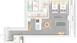 キッチン付きファミリールーム 4 人部屋 禁煙