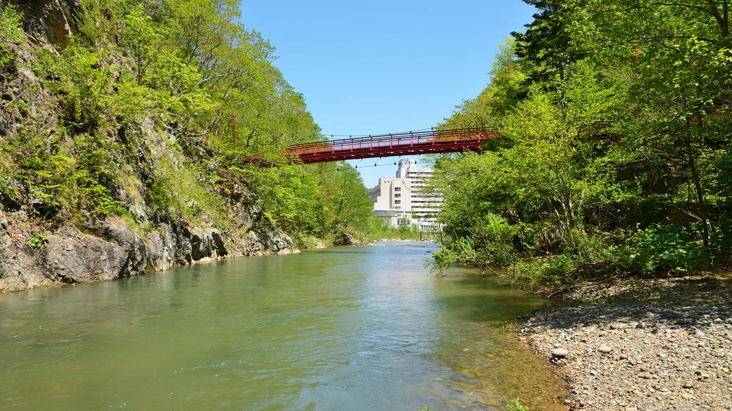 定山渓温泉／夏の二見吊橋 / 1