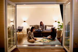 窓を開放すればテラスと一体化