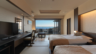 [源泉掛流し露天風呂] オーシャンビュー 1階ツイン