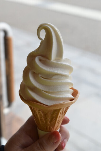 「酒田夢の倶楽」 料理 139102556 ◇「つや姫入りソフトクリーム」
