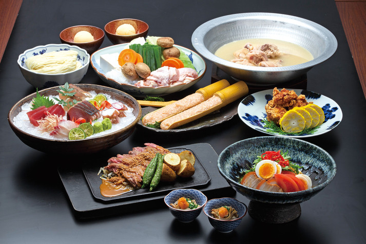 レストラン「九州の旬 博多廊」夕食一例