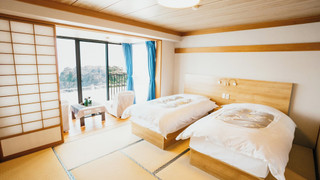 本館302オーシャンビュー洋室ツインベッド　露天風呂付 禁煙