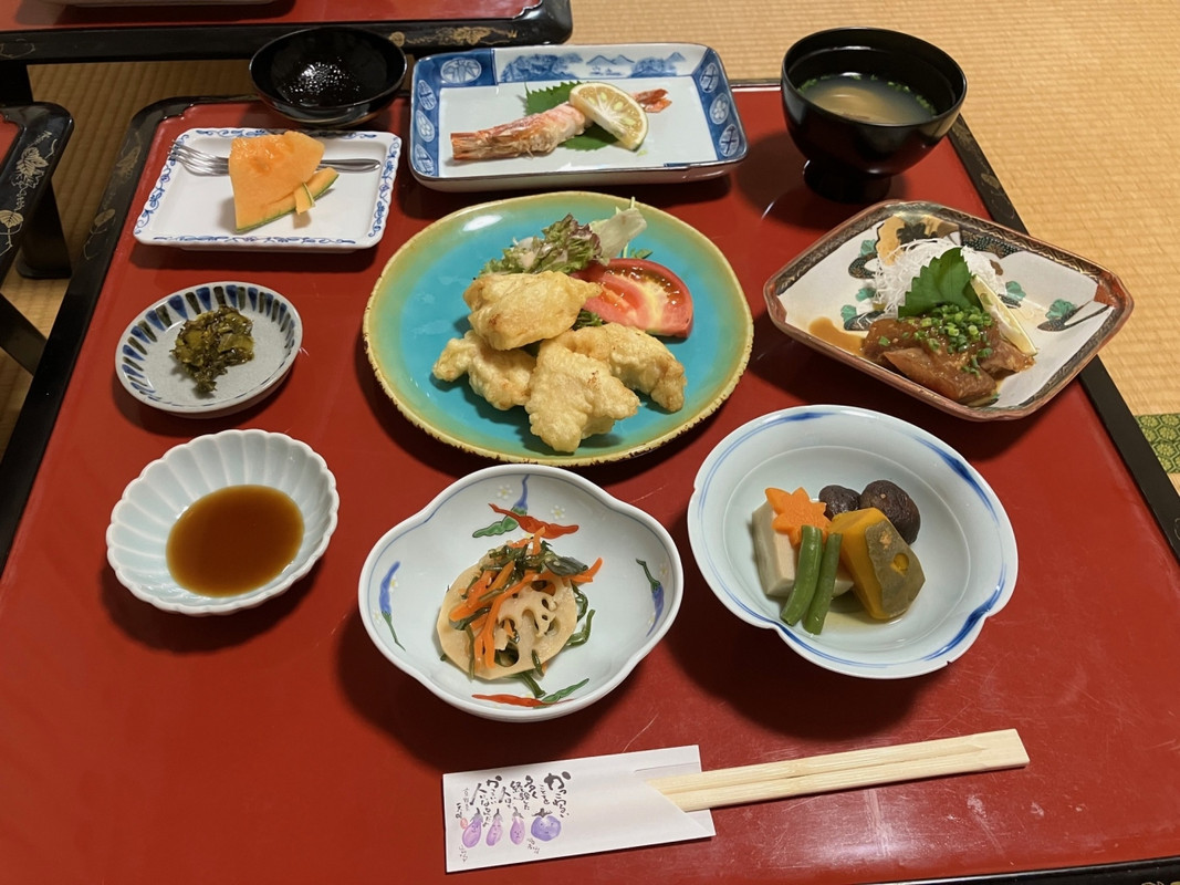 とり天メインの夕食