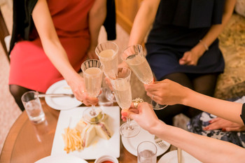 Hotel girls' party toast