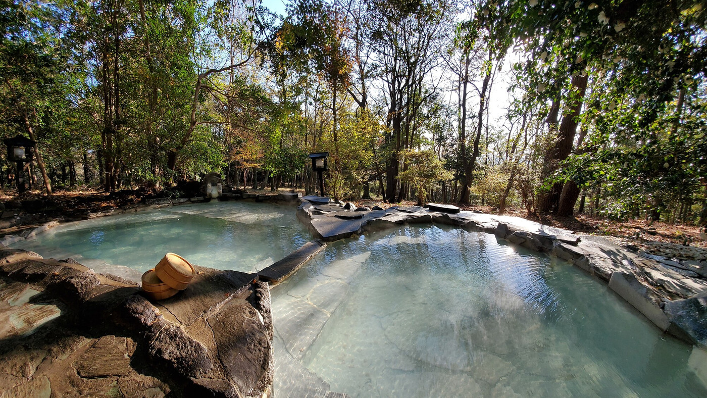 森の中の露天風呂を独り占めに3450198