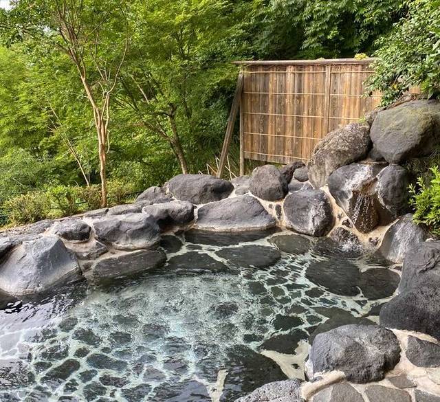 高台にある露天風呂で
心ゆくまで温泉を満喫 / 1