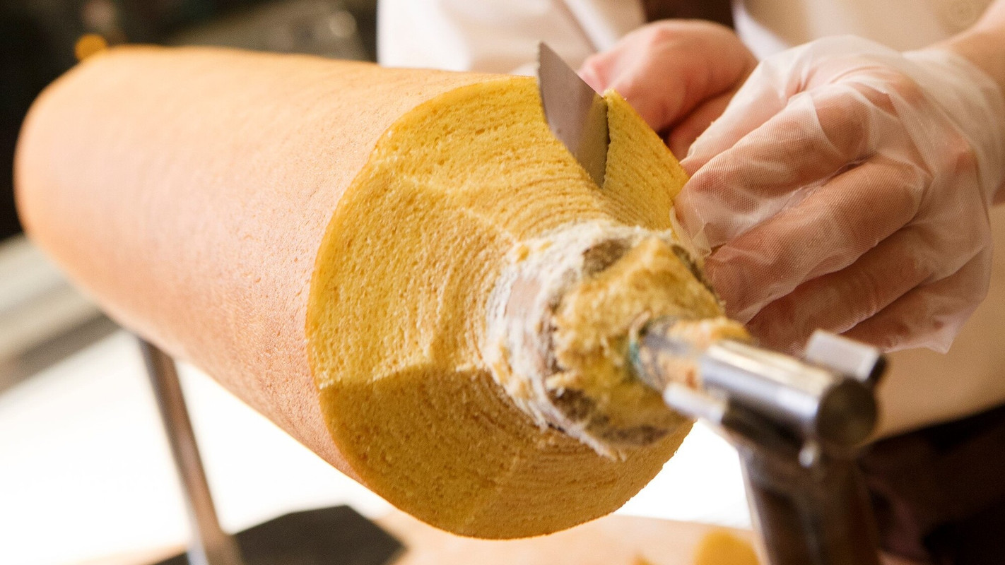 夕食一例／バームクーヘン