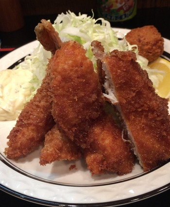 「三河屋」料理 597746 海老フライ定食(1100円)