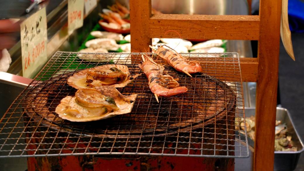 近江町市場の海鮮網焼き / 4