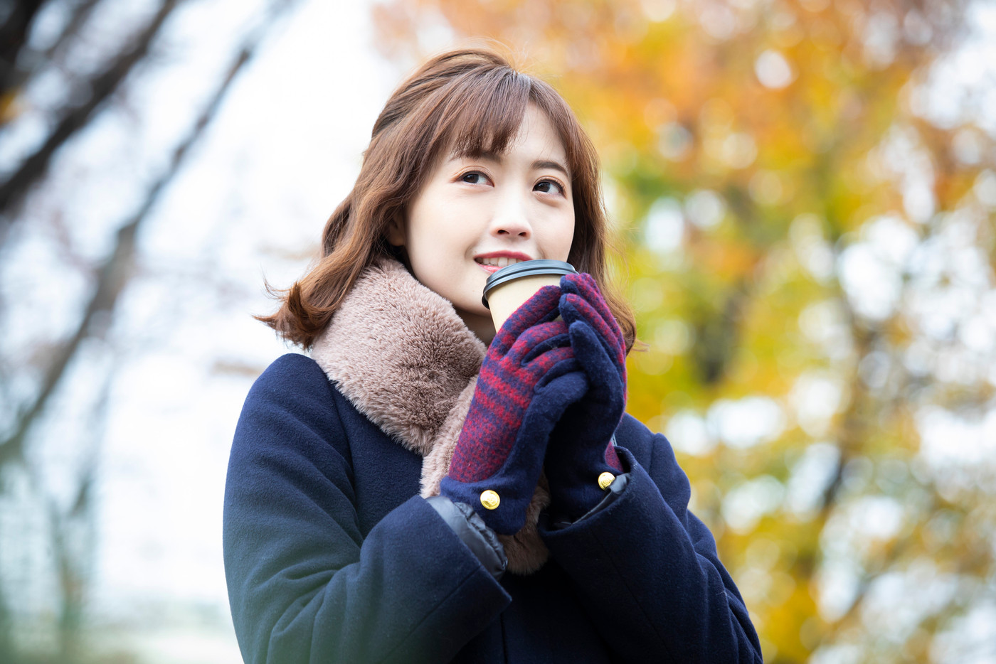 マフラー　コート　女性　冬