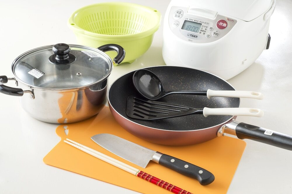 調理器具や食器は有料レンタル可