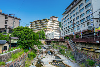 Fresh green Arima onsen