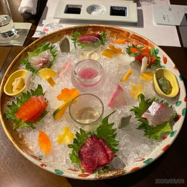 「おあがりて」 刺身一例