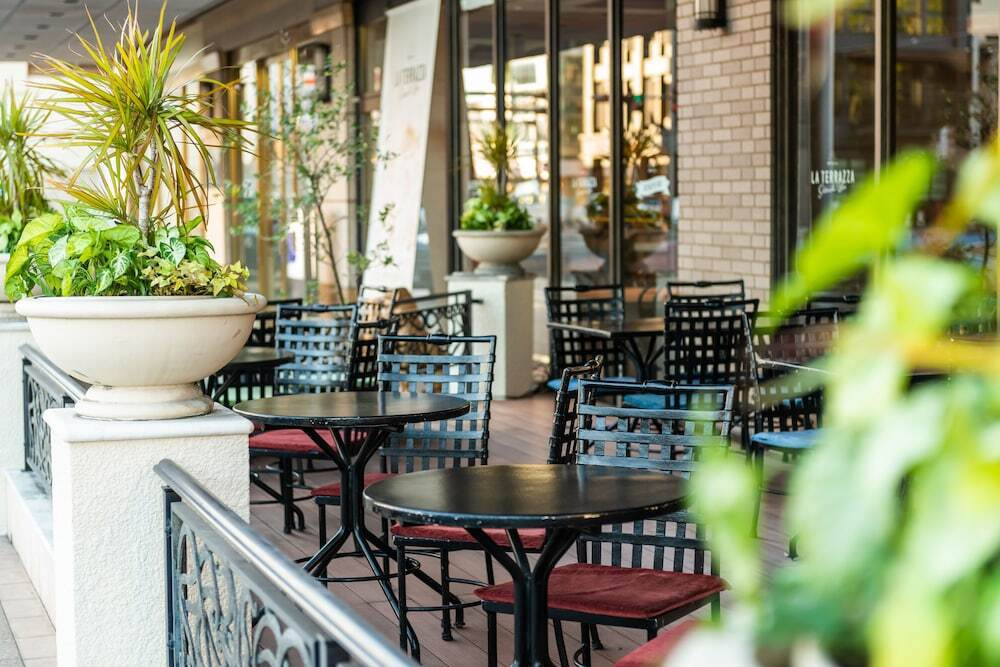 屋外ダイニングエリア