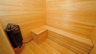 サウナ付き半露天ツインベッドルーム