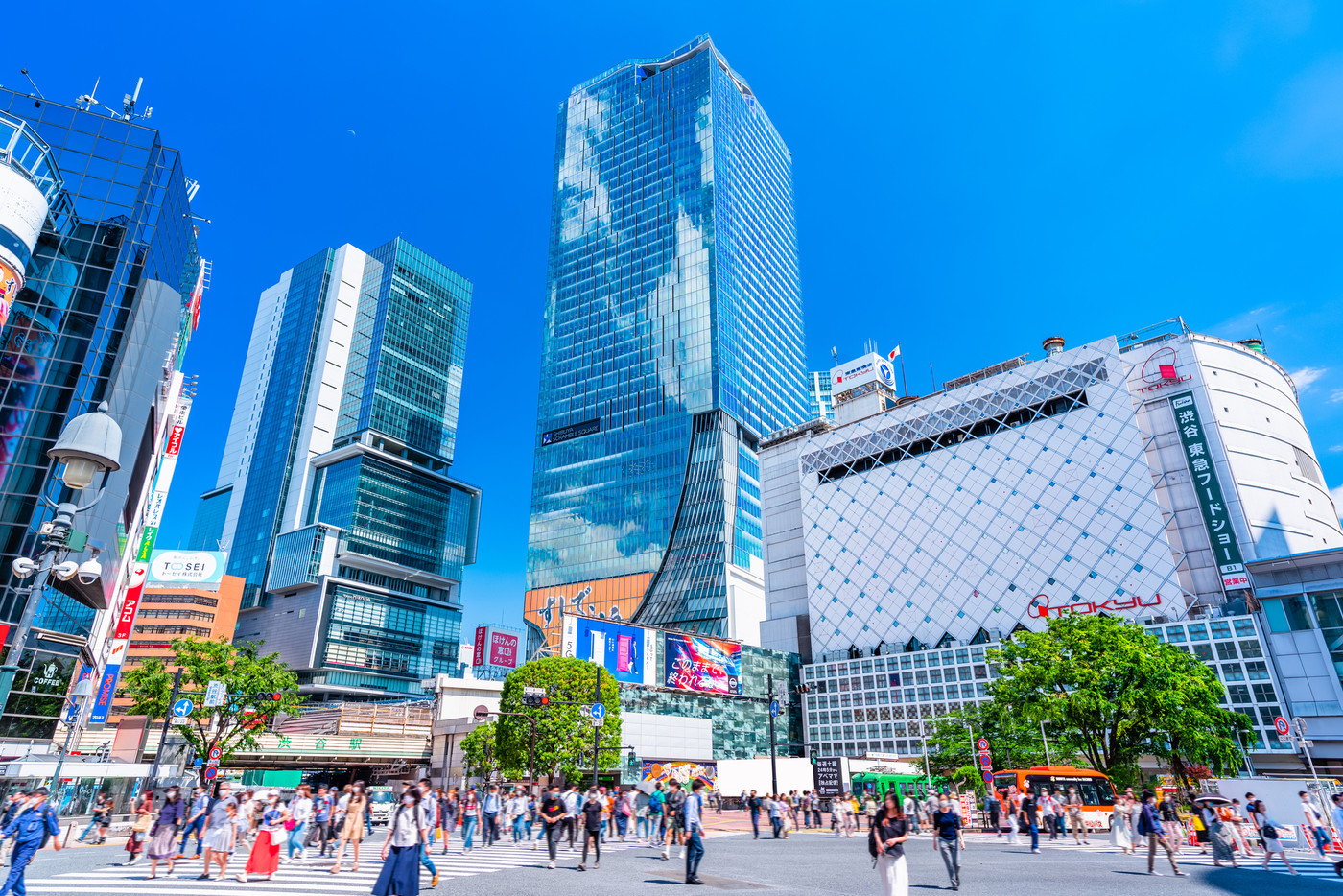 東京　渋谷　スクランブル交差点