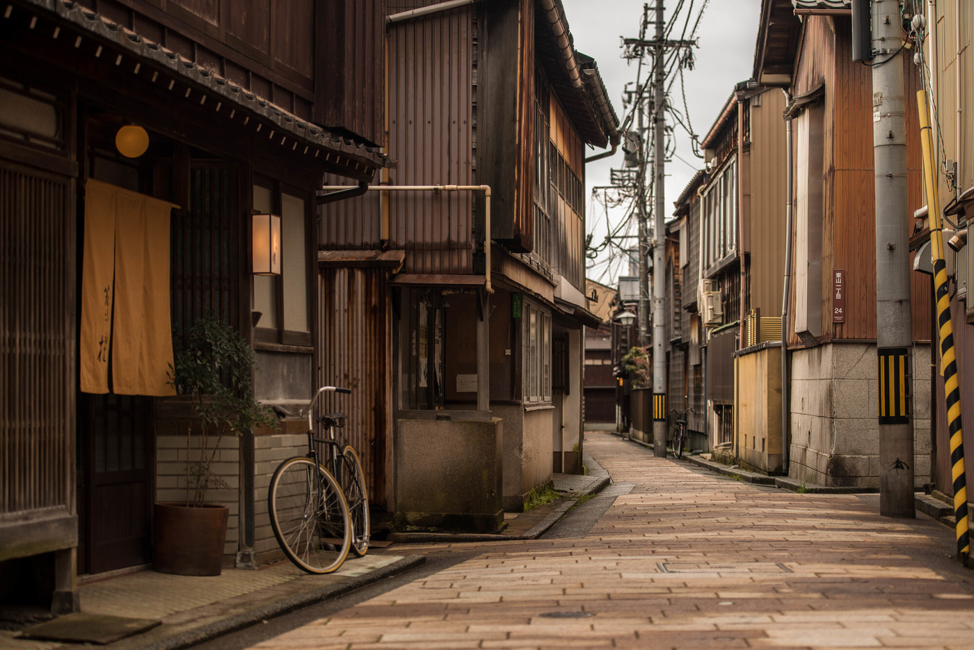 ひがし茶屋街の冬