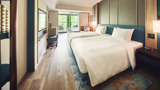 スタンダード ルーム シングルベッド 2 台 リバービュー (with View Bath)