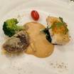 夕食の魚料理（真鯛のポワレ）