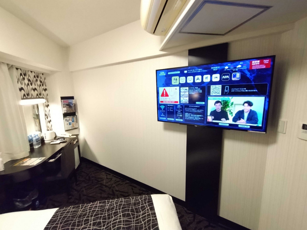 ベッドからテレビは良く見えます