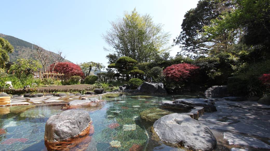 庭園露天風呂で
ひとり時間を満喫 / 1