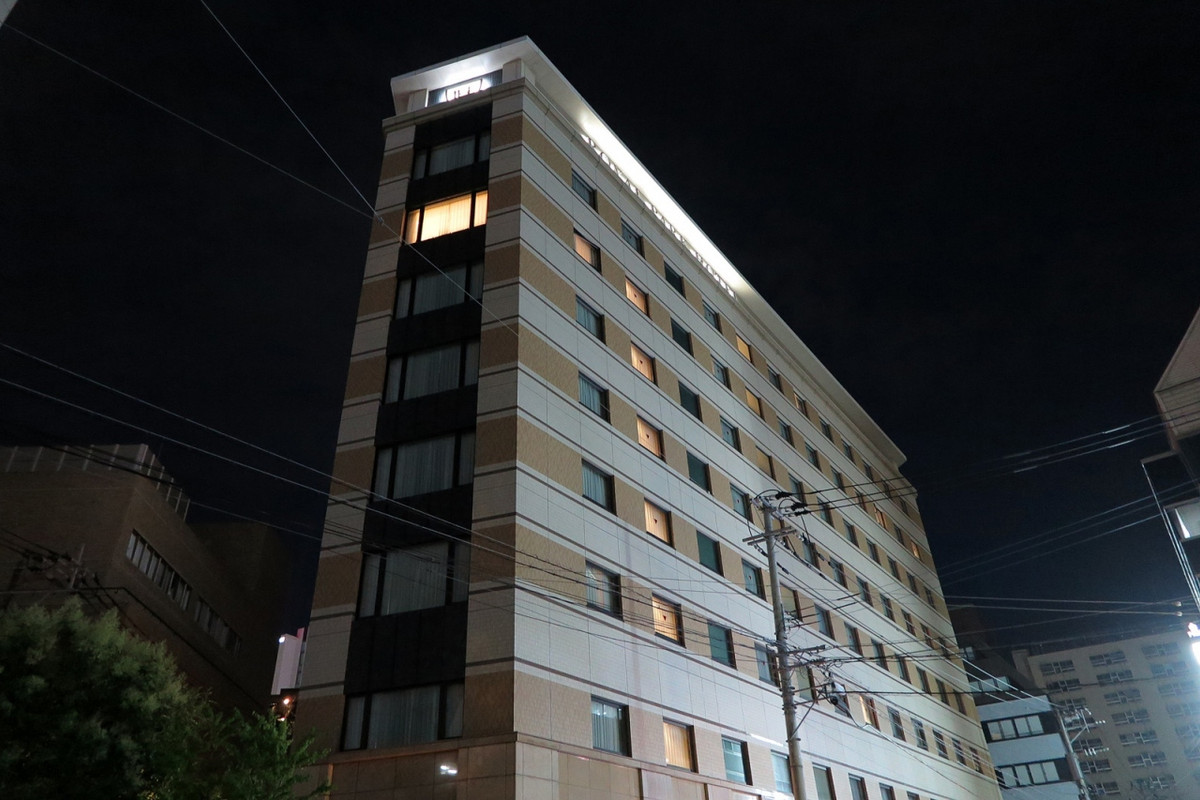 夜の到着になりました