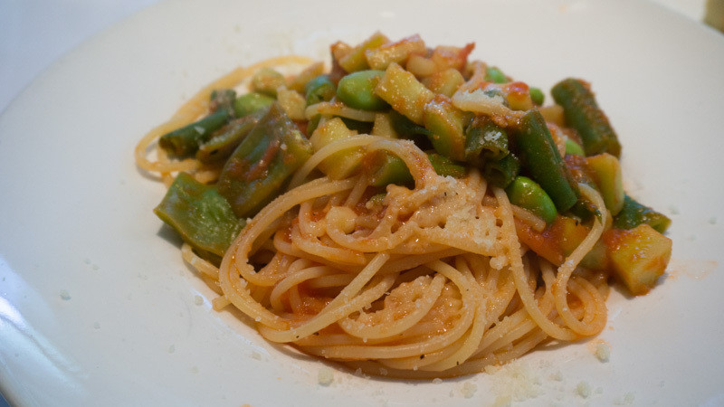 「トラットリア チェーロ」 料理 40264714 夏野菜のトマトソース、パルメザン風味