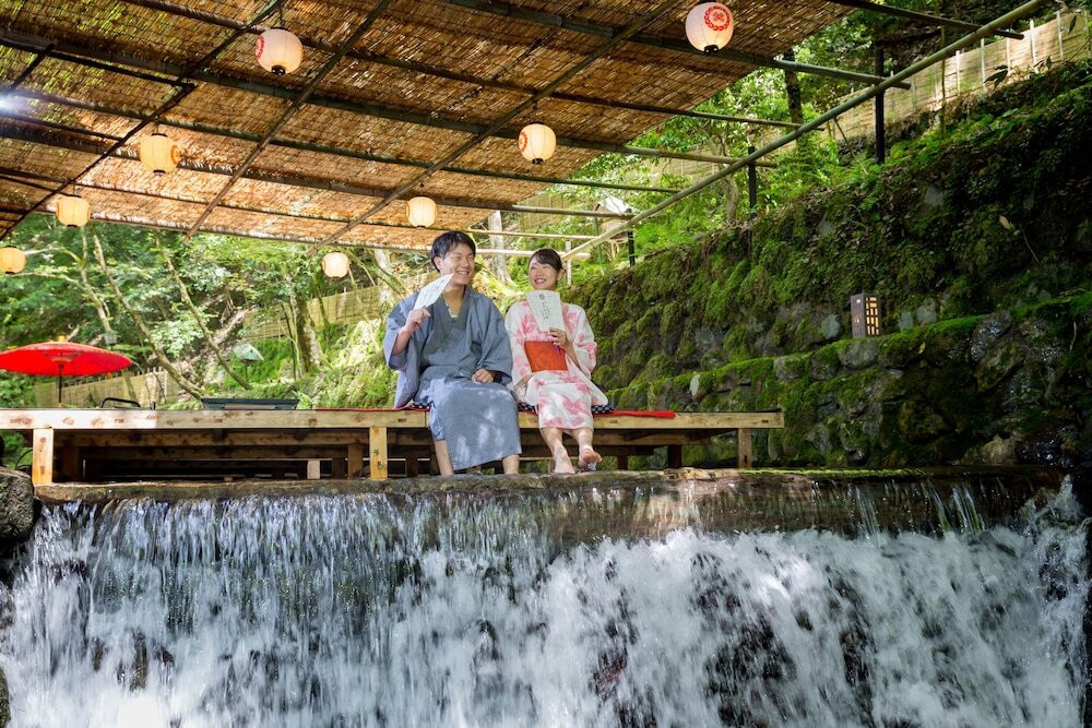 屋外ダイニングエリア