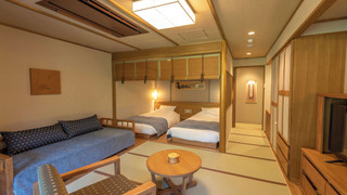 天然温泉露天風呂付デラックスツイン(滞在時間16時~12時/夕食20:00~) 禁煙