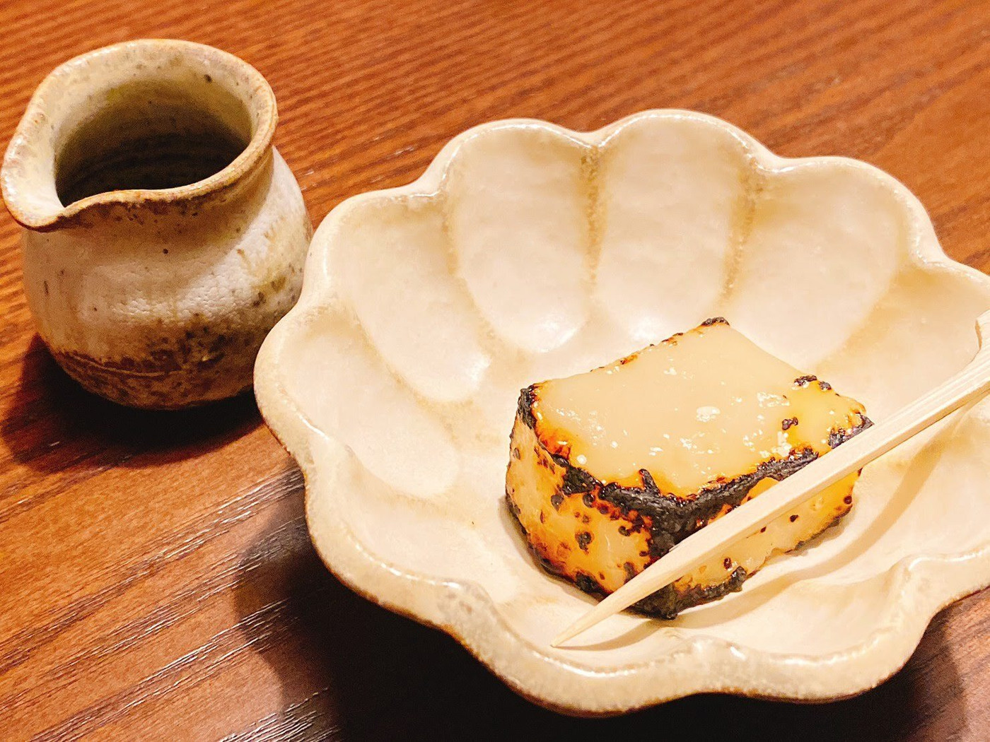 「NIPPONIA 田原本 マルト醤油」 料理 165651602 醤油搾り体験で採れた醤油をかけた豆乳豆腐は感動の味