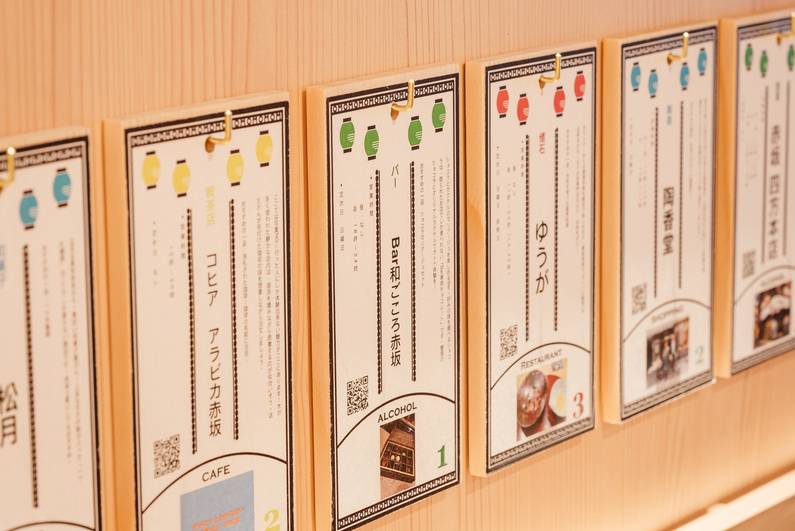 お店の情報が記載された木札 / 2