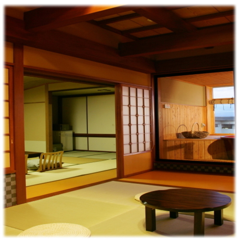 和風モダン 次の間付 露天風呂付和洋室 リビング