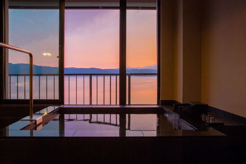 客室露天風呂の眺望一例②