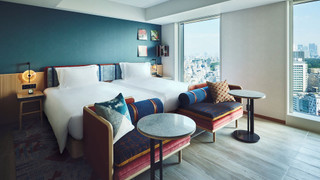 プレミアム ルーム シングルベッド 2 台 (Separate Bath, Up to 3 Guests)