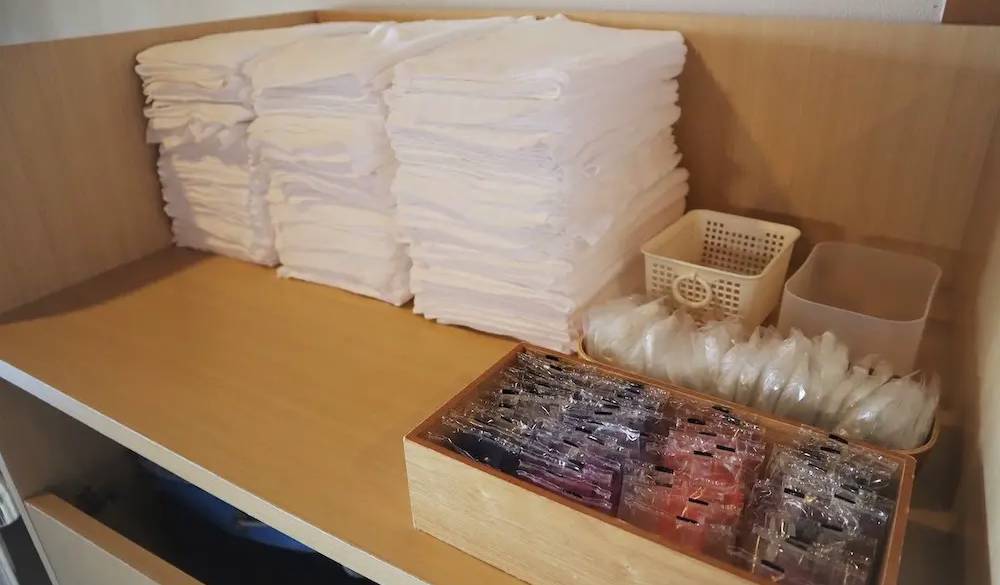 大浴場にはヘアリングをはじめ、タオル、イオンドライヤーなどが充実!毎回洗ったタオルが使えるのは嬉しいポイントでした。