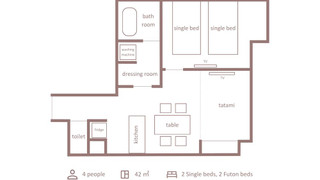 スーペリアスイート 1ベッドルーム 4ベッド 禁煙